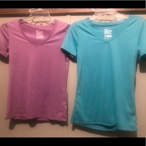 2 Women’s Nike dri fit size small blue & purple